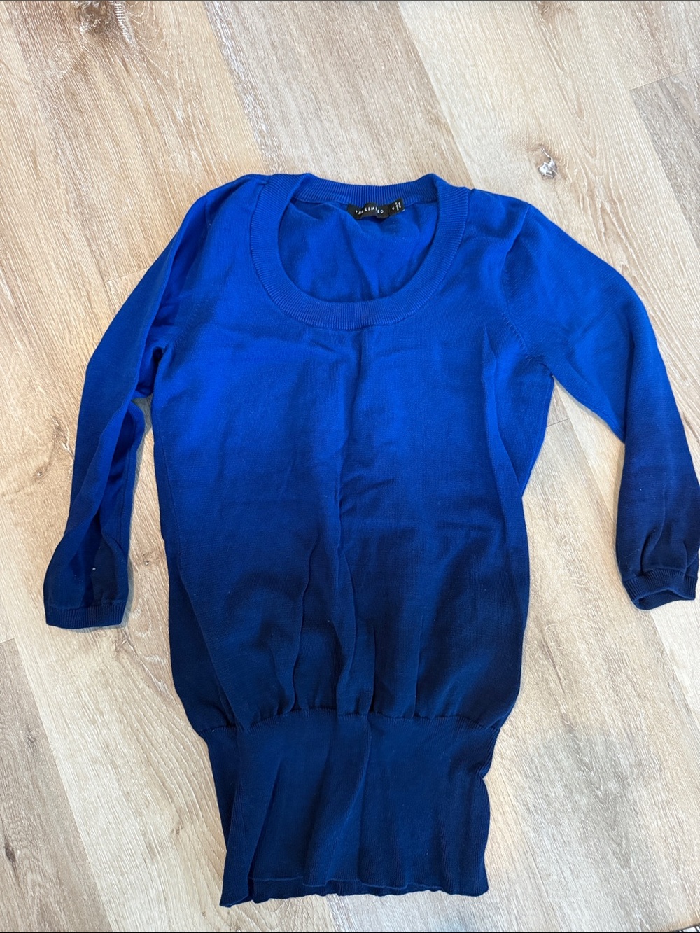 The Limited Blue Ombre Scoop Neck Sweater